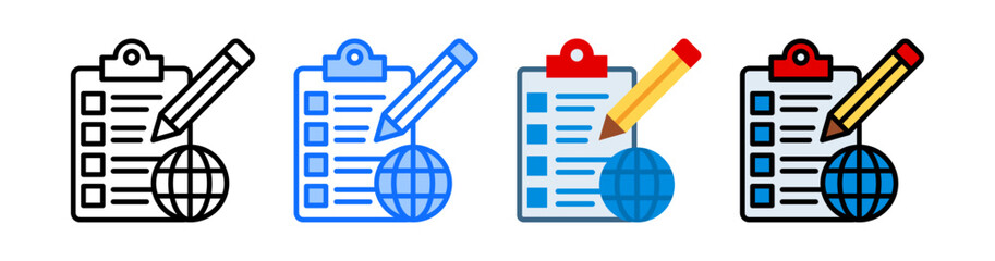 Domain Registration Icon Collection Set Multiple Style