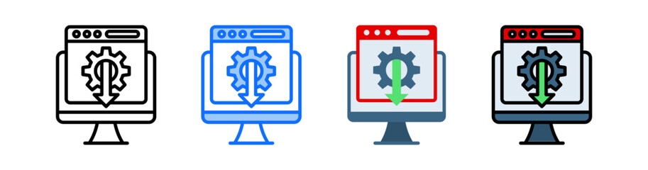 Landing Page Icon Collection Set Multiple Style