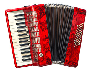  Classic Red Accordion &ndash; Traditional Musical Instrument PNG