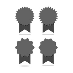 Simple frame badges icon with shadow