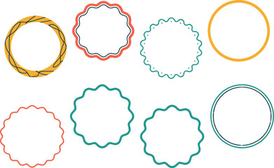 Obraz premium Elegant circle frames for logos and branding projects in various colors and s