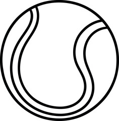 baseball ball - black and white vector silhouette symbol illustration, white background