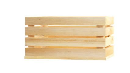 empty wooden box 3D rendering