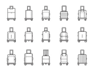 Luggage Trolley Line Art Easy Transport