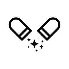 Magic capsule vector icon