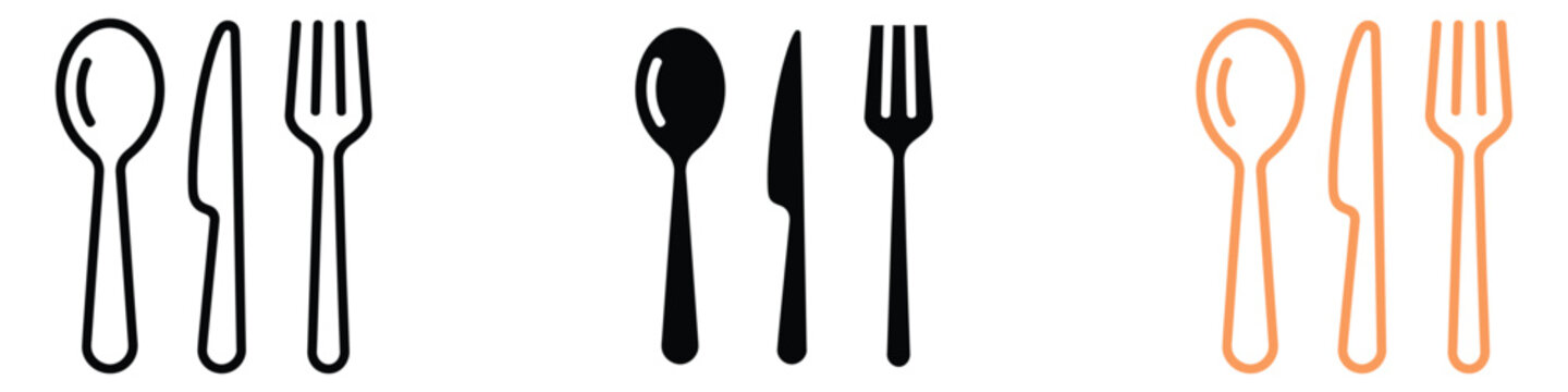 Cutlery icon vector. dining, stylish restaurant menus symbol. vector illustration.