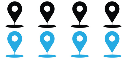 Location or map pin icon symbol.Find local business location with map pin for easy navigation,Set Of Address place icon symbol. Location icon collection. Vector Illustration.