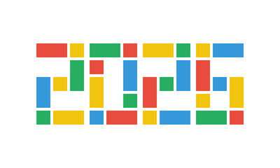 2026 happy new year greetings template, annual report or brochure cover design, social media post mockup, geometrical shapes on white background