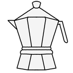 coffee maker appliance line art illustration