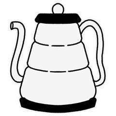 coffee maker appliance line art illustration