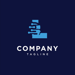 Letter L Virtual Reality Logo Icon Vector