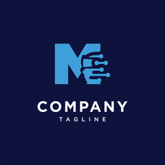 Letter M Virtual Reality Logo Icon Vector