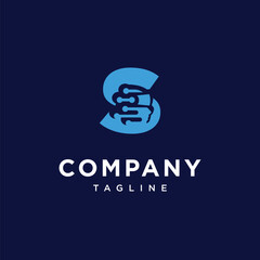 Letter S Virtual Reality Logo Icon Vector