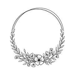 Flower frame vector illustration