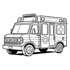 Ambulance coloring page