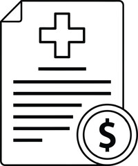 Fototapeta premium Healthcare costs document Vector