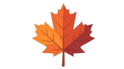 Fototapeta premium Autumn maple leaf icon with vibrant fall colors for designs