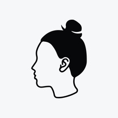 Female face, woman head, woman logo, woman face