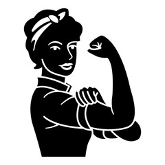 Women's Power and Empowerment in glyph style