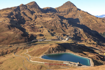 Panorama um die Kleine Scheidegg mit Lauberhorn, Tschuggen und Fallbodensee