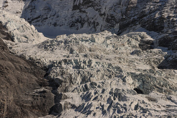 Gletscherzunge vom Eigergletscher im Oktober 2025