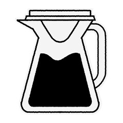 Line art illustration coffee jug