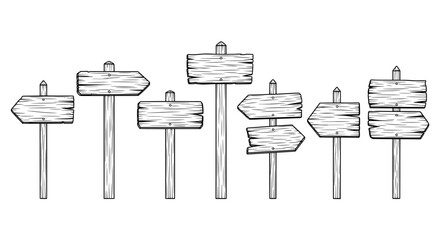 Signpost wood board collection © Îkhlas Art Zøne