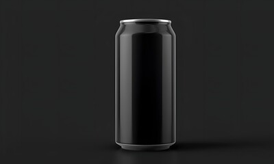 Fototapeta premium Can Mockup on Dark Background