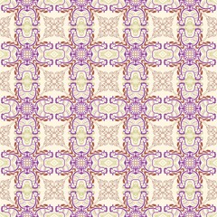 Ornate Floral Pattern in Purple and Brown