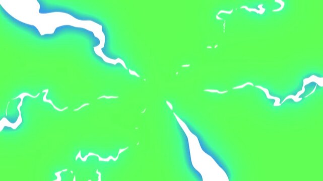 white lightning bolts exploding out. Dynamic blue light streaks radiating from center energy burst effect