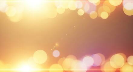 Golden and white bokeh lights with a soft glow.