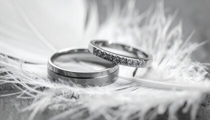 Golden wedding rings symbolize the couple's love and lifelong commitment to marriage