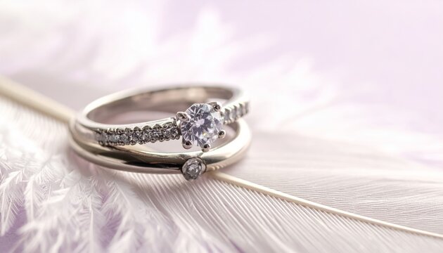 Golden wedding rings symbolize the couple's love and lifelong commitment to marriage