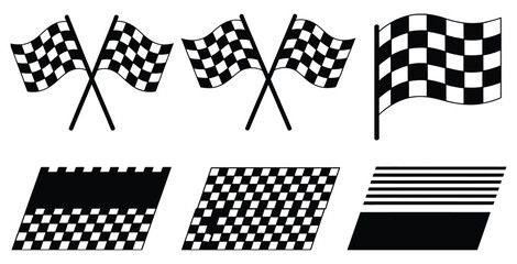 Racing flag checkered pattern with dynamic stripes and speed-inspired design — ideal for automotive posters, racing backgrounds, car decals, and sports competition visuals.