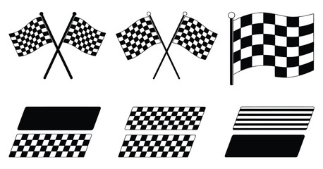 Classic checkered racing flag pattern with bold stripes — suitable for speed events, motorsport branding, victory graphics, and automotive-themed digital artwork.