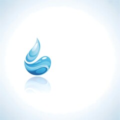 Obraz premium Pure Water Concept with Blue Liquid Wave and Droplet Symbol