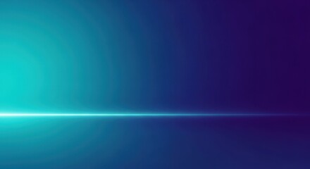 Vibrant cyan to deep blue gradient with glowing horizontal line