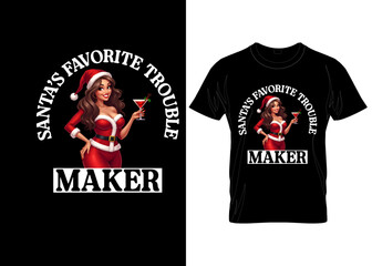 CHRISTMAS T-SHIRT DESIGN  hoodies appeal clothing Santa. vector custom tshirt design template 