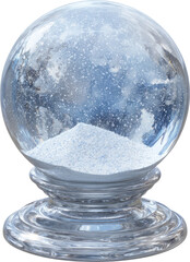 Glass snow globe winter crystal sphere