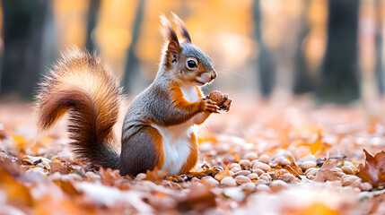squirrel eating nut