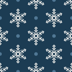 snowflake winter background seamless pattern