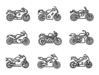 Motorbike Silhouette Line Art Adventure Freedom Ride