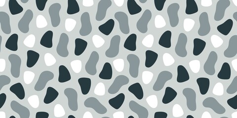Abstract seamless pattern, organic forms, spots. Pastel simple modern design. Minimalist background