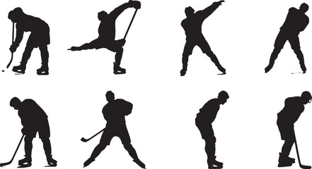 Christmas Holiday Ice Skater Silhouette Collection