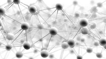 Colorful molecule structure with multiple spheres representing complex network of chemical interactions and connections
