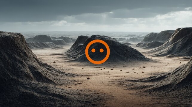 Expansive desert landscape capturing the essence of ai sentiment overlay and its role in mapping sentiment analysis