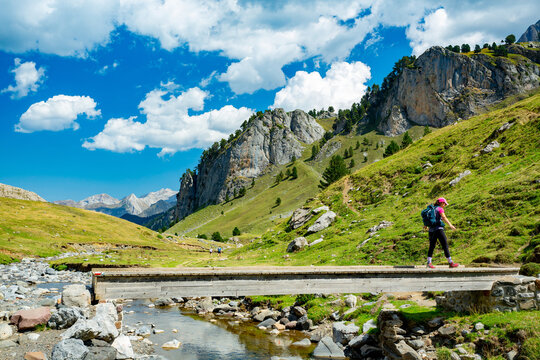 Pyrenees mountain. Lake Ayous trail, France	