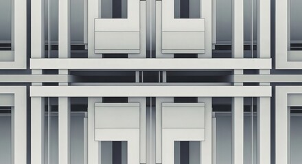 Minimalist abstract pattern inspired by architecture and symmetry