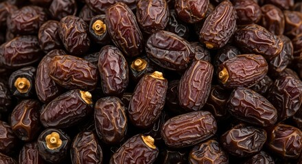 Closeup of Fresh Organic Dates Fruit Background