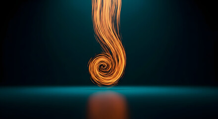 Futuristic Purple Neon Light Stage with Hexagonal Platform